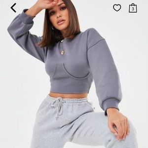 Corset cropped sweater